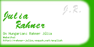 julia rahner business card